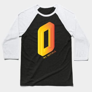 Letter O Letter Art Baseball T-Shirt